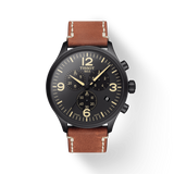 Tissot T Sport Chrono XL Black Dial Brown Leather Strap Watch For Men - T116.617.36.057.00 Buy Now By Tissot