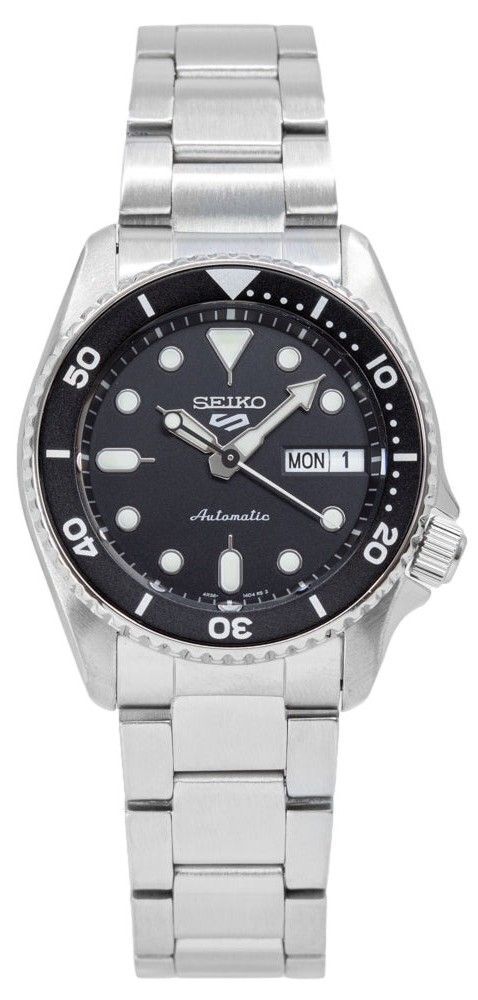 Shop Seiko 5 Sports SKX Automatic Black Dial Silver Steel Strap Watch For Men - SRPK29K1 in USA