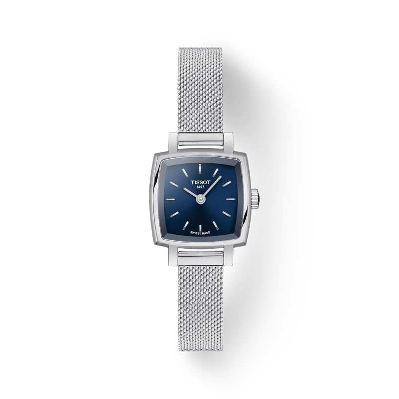Tissot Lovely Square Blue Dial Silver Mesh Bracelet Watch For Women - T058.109.11.041.00 Buy Now By Tissot
