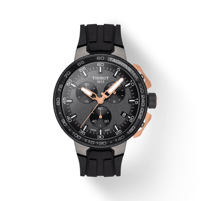 Tissot T Race Cycling Chronograph Black Dial Black Rubber Strap Watch For Men - T111.417.37.441.07 Buy Now By Tissot
