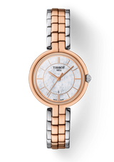 Tissot T Lady Flamingo Mother of Pearl White Dial Two Tone Steel Strap Watch For Women - T094.210.22.111.00 Buy Now By Tissot