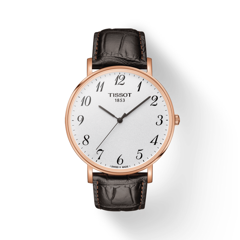 Tissot T Classic Everytime White Dial Black Leather Strap Watch For Men - T109.610.36.032.00 Buy Now By Tissot