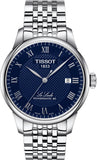 Tissot Le Locle Powermatic 80 Blue Dial Silver Steel Strap Watch For Men - T006.407.11.043.00