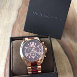 Michael Kors Bradshaw Burgundy Dial Two Tone Steel Strap Watch for Women - MK6270 Buy Now By Michael Kors
