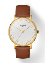 Tissot T Classic Everytime White Dial Brown Leather Strap Watch For Men - T109.410.36.031.00 Buy Now By Tissot