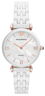 Emporio Armani Ceramica Mother of Pearl Dial White Ceramic Strap Watch For Women - AR1486 Buy Now By Emporio Armani