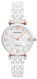 Emporio Armani Ceramica Mother of Pearl Dial White Ceramic Strap Watch For Women - AR1486
