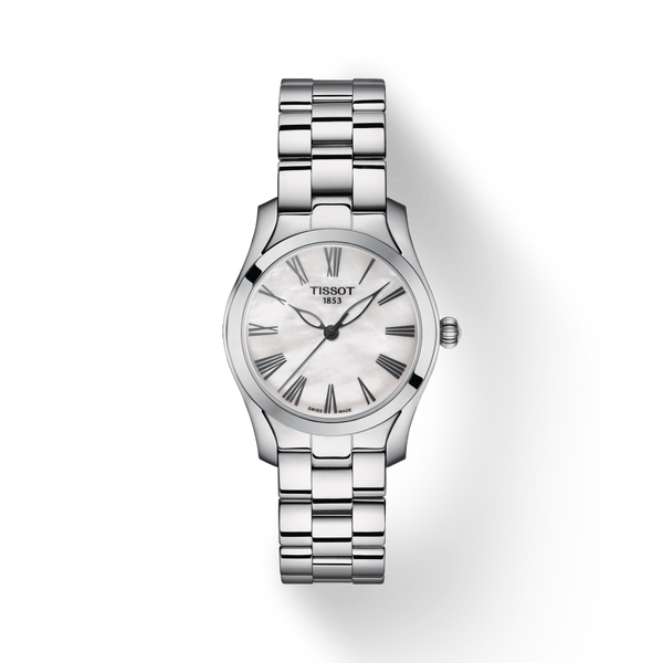 Tissot T Wave T Lady Mother of Pearl Dial Silver Steel Strap Watch For Women - T112.210.11.113.00 Buy Now By Tissot