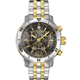 Tissot T Sport PRS 200 Chronograph Black Dial Two Tone Steel Strap Watch For Men - T067.417.22.051.00 Buy Now By Tissot