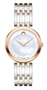 Movado Esperanza Mother of Pearl Dial Two Tone Steel Strap Watch For Women - 0607114 Buy Now By Movado