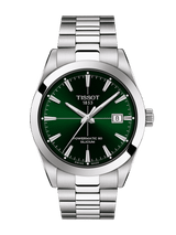 Tissot Gentleman Powermatic 80 Silicium Green Dial Silver Steel Strap Watch For Men - T127.407.11.091.01 Buy Now By Tissot