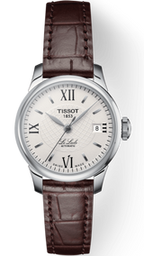Tissot Le Locle Automatic Lady Silver Dial Brown Leather Strap Watch For Women - T41.1.113.77 Buy Now By Tissot