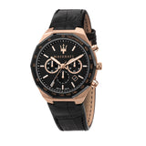 Maserati Stile Black Matte Dial Black Leather Strap Watch For Men - R8871642001 Buy Now By Maserati