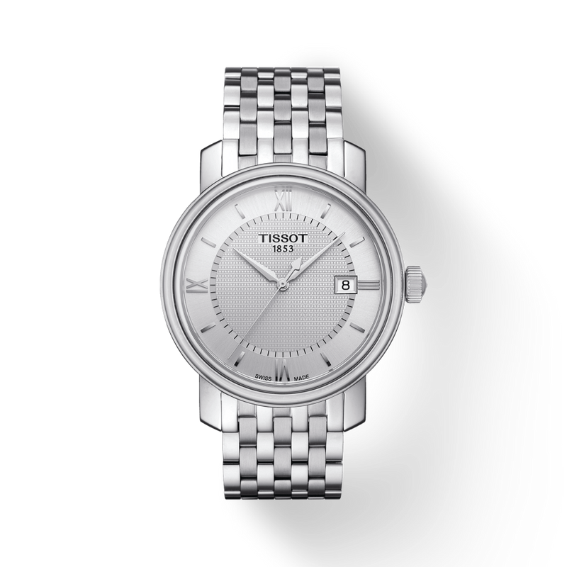 Tissot T Classic Bridgeport Silver Dial Silver Mesh Bracelet Watch For Men - T097.410.11.038.00 Buy Now By Tissot