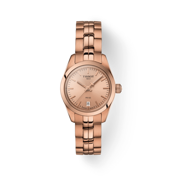 Tissot T Classic PR 100 Donna Rose Gold Lady Small Watch For Women - T101.010.33.451.00 Buy Now By Tissot