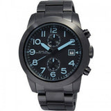Shop Marc Jacobs Larry Chronograph Black Dial Gunmetal Grey Steel Strap Watch for Men - MBM5031 in USA