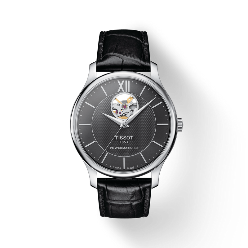 Tissot Tradition Powermatic 80 Open Heart Automatic Watch For Men - T063.907.16.058.00 Buy Now By Tissot