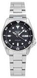Seiko 5 Sports SKX Automatic Black Dial Silver Steel Strap Watch For Men - SRPK29K1