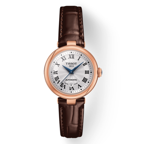Tissot Bellissima Automatic Silver Dial Brown Leather Strap Watch For Women - T126.207.36.013.00 Buy Now By Tissot