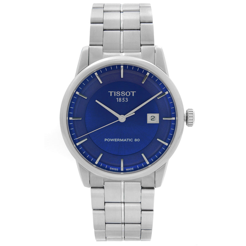 Tissot Luxury Powermatic 80 Blue Dial Silver Steel Strap Watch For Men - T086.407.11.041.00 Buy Now By Tissot