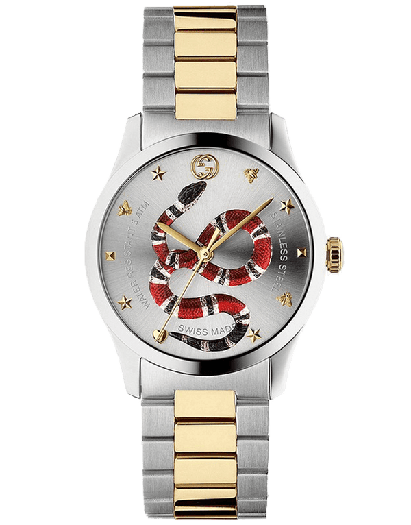 Gucci G Timeless Quartz Stainless Steel Silver Dial 27mm Watch For Women - YA126591 Buy Now By Gucci