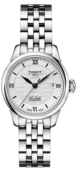 Tissot Le Locle Automatic Double Happiness Lady Silver Dial Silver Steel Strap Watch For Women - T41.1.183.35