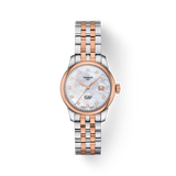 Tissot Le Locle Automatic Diamonds Mother of Pearl White Dial Two Tone Steel Strap Watch For Women - T006.207.22.116.00