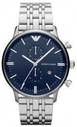 Emporio Armani Gianni Chronograph Blue Dial Silver Steel Strap Watch For Men - AR1648 Buy Now By Emporio Armani