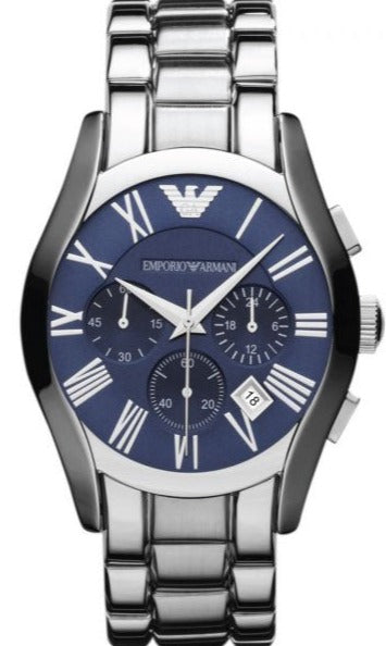 Emporio Armani Classic Blue Dial Silver Steel Strap Watch For Men - AR1635 Buy Now By Emporio Armani