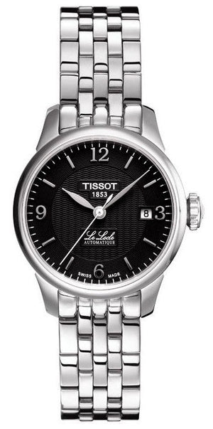 Tissot Le Locle Small Automatic Black Dial Silver Steel Strap Watch For Women - T41.1.183.54