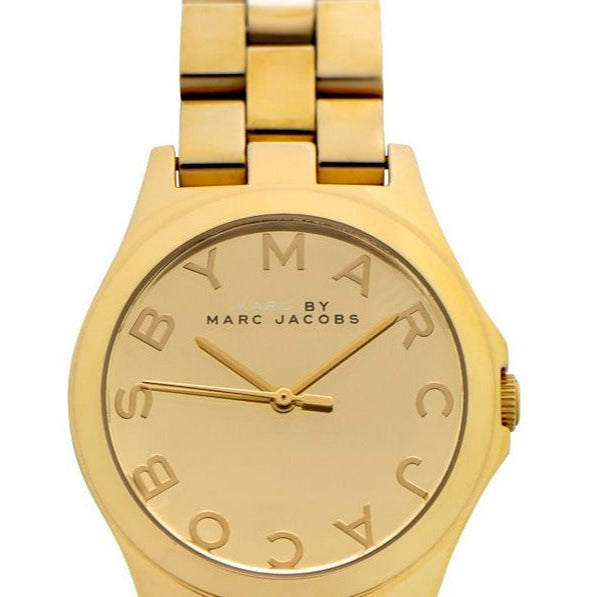 Marc Jacobs Henry Gold Dial Gold Steel Strap Watch for Women - MBM3211 Buy Now By Marc Jacobs