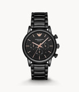 Emporio Armani Luigi Ceramic Chronograph Black Dial Black Strap Watch For Men - AR1509 Buy Now By Emporio Armani