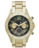 Marc Jacobs Rock Chronograph Black Dial Gold Steel Strap Watch for Women - MBM3253 Buy Now By Marc Jacobs