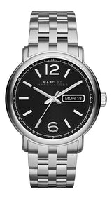 Marc Jacobs Fergus Black Dial Silver Steel Strap Watch for Men - MBM5075 Buy Now By Marc Jacobs