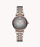 Emporio Armani Gianni T Bar Grey Dial Two Tone Stainless Steel Watch For Women - AR1725 Buy Now By Emporio Armani
