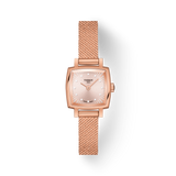 Shop Tissot Lovely Square Lady Quartz Rose Gold Dial Rose Gold Mesh Bracelet Watch For Women - T058.109.33.456.00 in USA