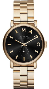 Marc Jacobs Baker Black Dial Gold Steel Strap Watch for Women - MBM3355 Buy Now By Marc Jacobs