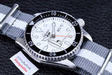 Seiko 5 Sports x Peanuts Surfboard Snoopy Limited Edition White Dial Two Tone NATO Strap Watch For Men - SRPK25K1 Buy Now By Seiko