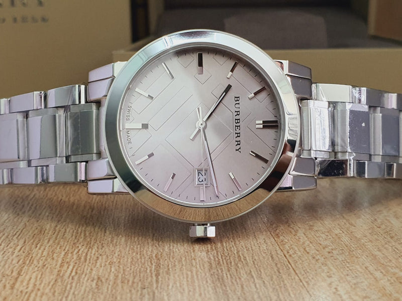 Burberry The City Silver Dial Silver Steel Strap Watch for Women - BU9035 Buy Now By Burberry