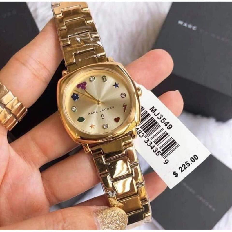 Marc Jacobs Mandy Gold Dial Gold Steel Strap Watch for Women - MJ3549 Buy Now By Marc Jacobs