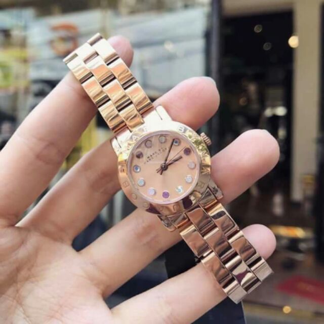 Marc Jacobs Amy Rose Gold Dial Rose Gold Steel Strap Watch for Women - MBM3219 Buy Now By Marc Jacobs