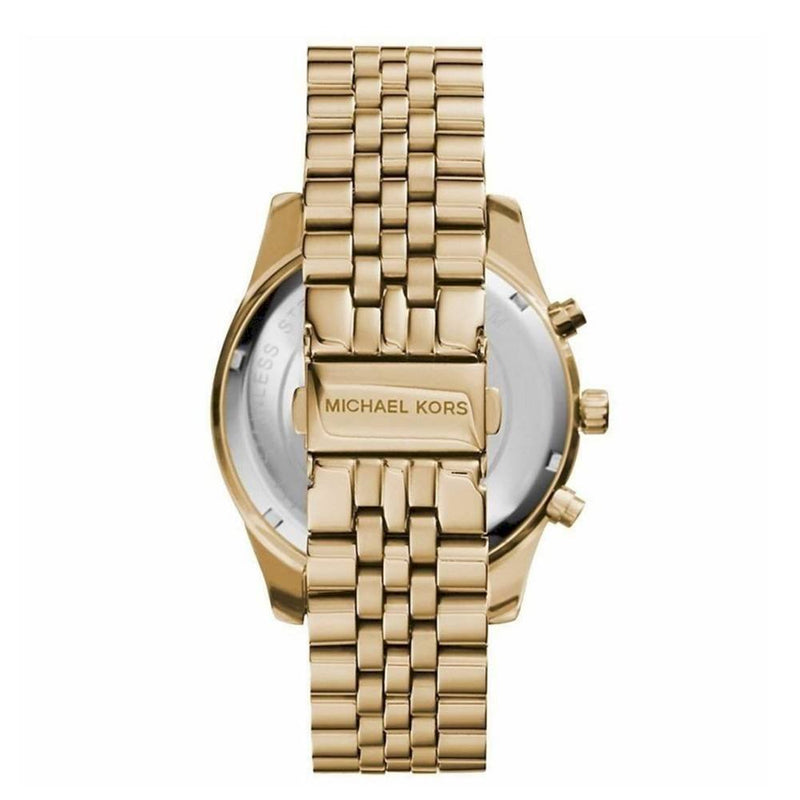 Michael Kors Lexington Chronograph Green Dial Gold Steel Strap Watch for Men - MK8446 Buy Now By Michael Kors