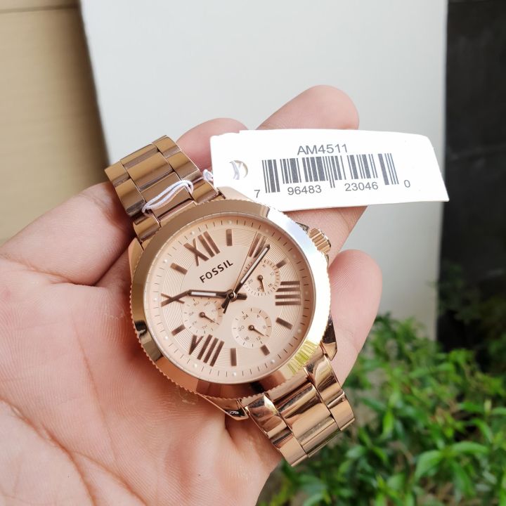 Fossil Cecile Rose Gold Dial Rose Gold Steel Strap Watch for Women - AM4511 Buy Now By Fossil