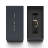 Daniel Wellington Quadro Pressed Ashfield Black Dial Black Mesh Strap Watch for Women - DW00100467 Buy Now By Daniel Wellington
