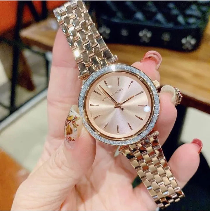 Michael Kors Darci Rose Gold Dial Rose Gold Stainless Steel Strap Watch for Women - MK3366 Buy Now By Michael Kors