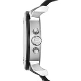 Shop Diesel Mr Daddy Black Dial Black Leather Strap Watch For Men - DZ7313 in USA