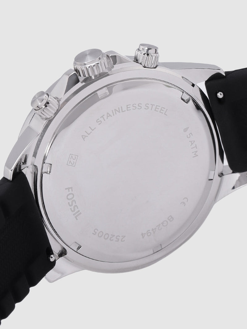 Fossil Bannon Multifunction Black Dial Black Silicone Strap Watch for Men - BQ2494 Buy Now By Fossil