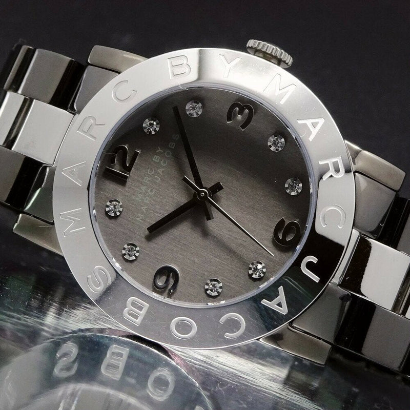 Marc Jacobs Amy Grey Dial Grey Steel Strap Watch for Women - MBM3196 Buy Now By Marc Jacobs