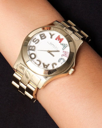Marc Jacobs Rivera White Dial Rose Gold Steel Strap Watch for Women - MBM3138 Buy Now By Marc Jacobs
