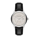 Shop Burberry The Classic Horseferry Beige Dial Black Leather Strap Watch for Men - BU10000 in USA